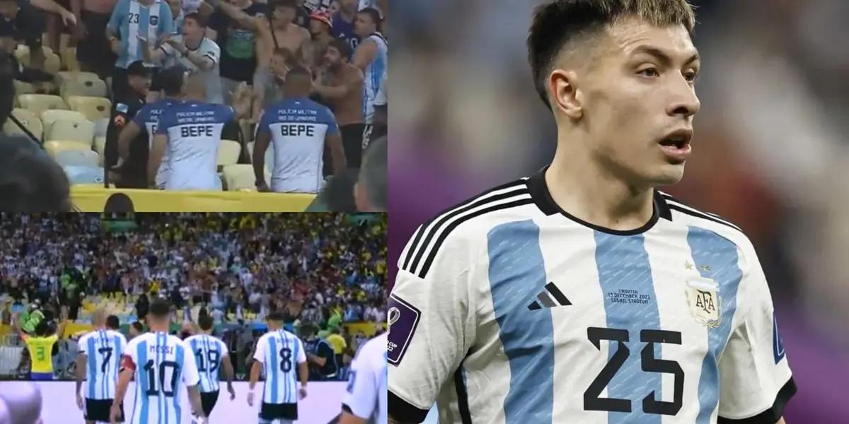 The Argentine defender did not hesitate to point out the actions that triggered the fight between fans