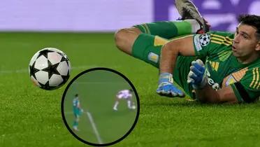 The Argentine goalkeeper made an incredible mistake that cost Aston Villa a goal against Club Brugge of Belgium.