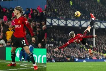 The Argentine scored one of the goals of the year against Manchester United