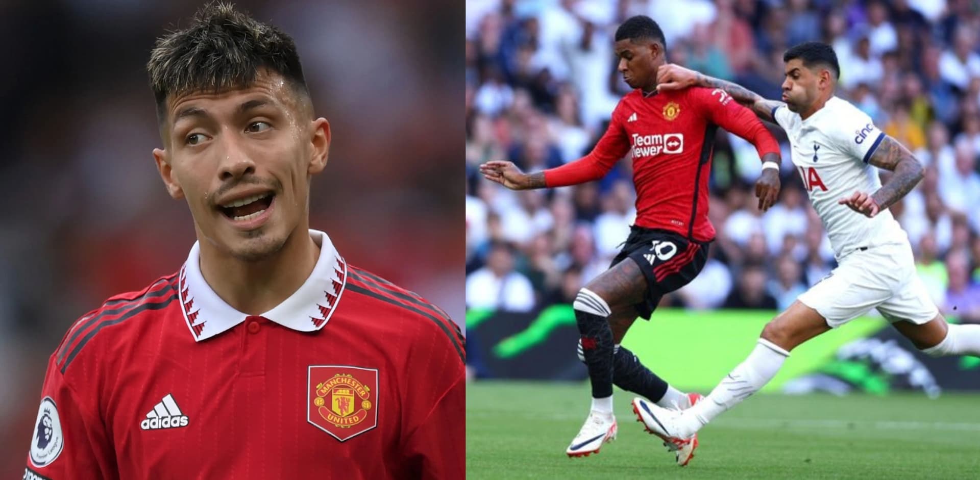 The Argentines had a discussion in the match between Tottenham and Manchester United