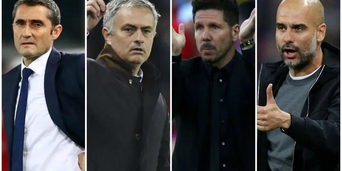 The Atletico de Madrid coach Diego Simeone was elected the best coach of the decade