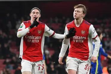 The attacking midfielder came on as a substitute and scored an impressive goal for Arsenal U21.