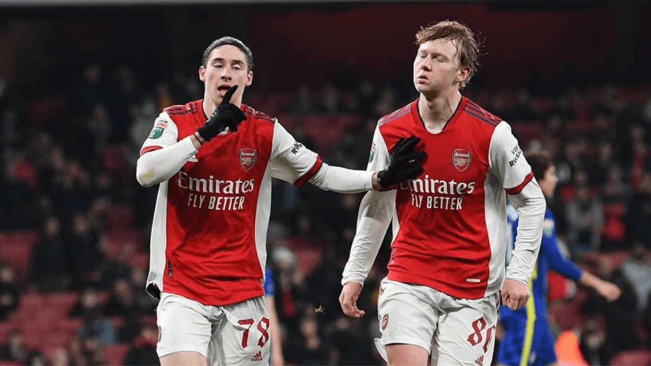 The attacking midfielder came on as a substitute and scored an impressive goal for Arsenal U21.