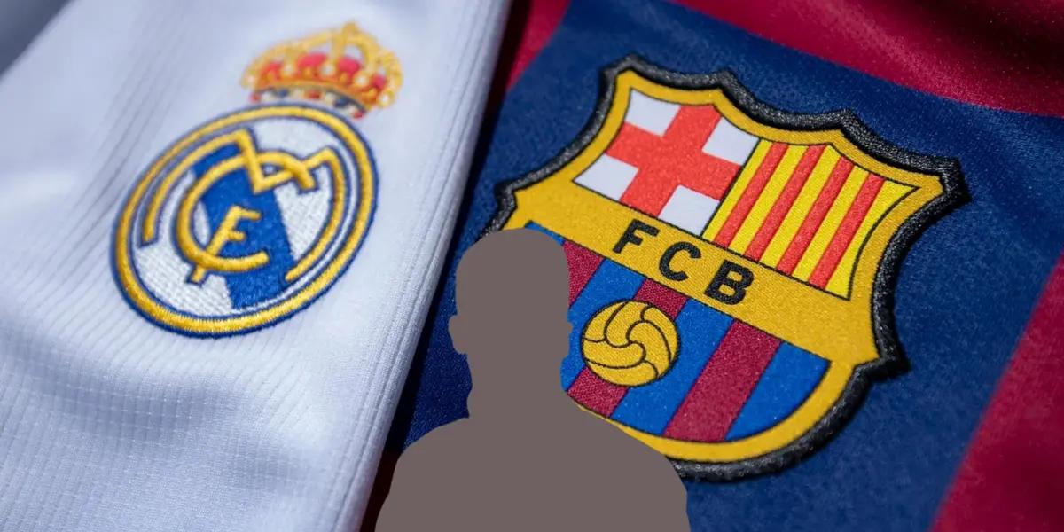 The badges of two of the biggest clubs in Europe; Real Madrid and FC Barcelona.