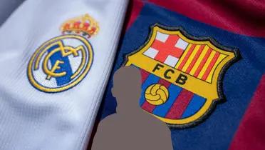 The badges of two of the biggest clubs in Europe; Real Madrid and FC Barcelona.
