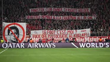 The banners displayed by fans in the stands were not televised in a kind of censorship by UEFA that was criticized on social networks.