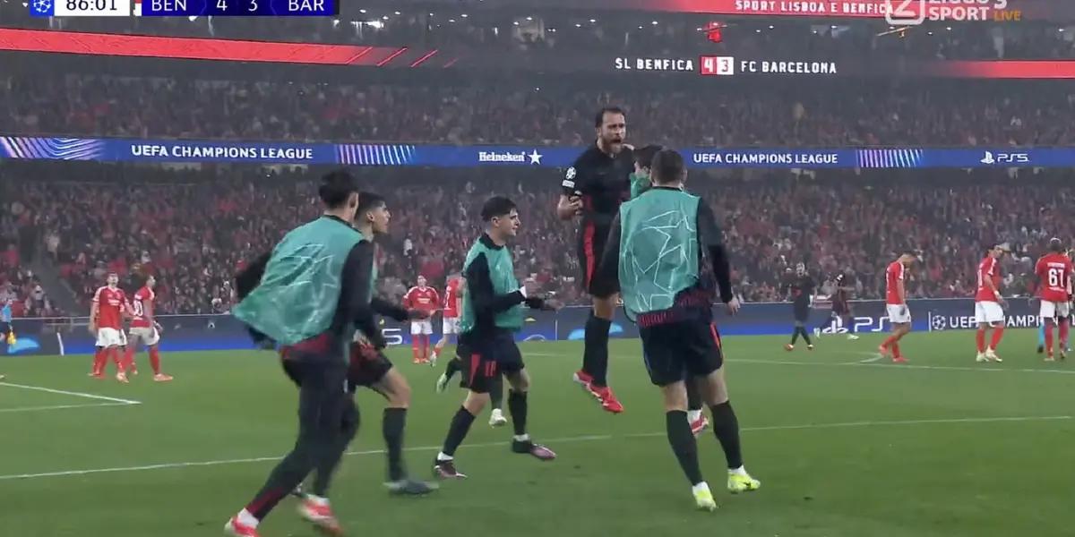 The Barcelona defender unleashed madness at the Da Luz stadium in Lisbon