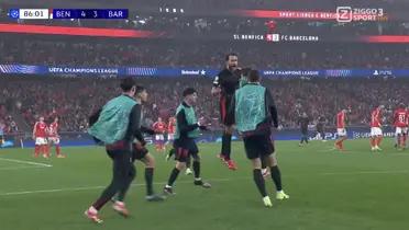 The Barcelona defender unleashed madness at the Da Luz stadium in Lisbon