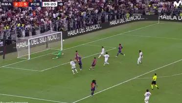 The Barcelona goalkeeper made a great save from an attempt by the French striker