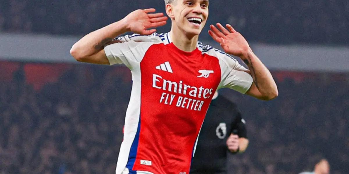 The Belgian striker made it 2-1 in the 44th minute to give the Gunners the lead against Tottenham