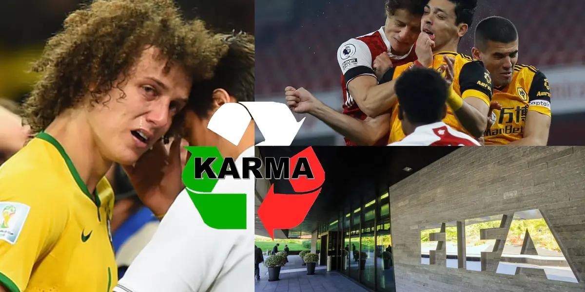 The Brazilian defender David Luiz, who had a serious injury to Raúl Jiménez's skull, now destiny will take its toll on him.