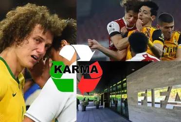 The Brazilian defender David Luiz, who had a serious injury to Raúl Jiménez's skull, now destiny will take its toll on him.