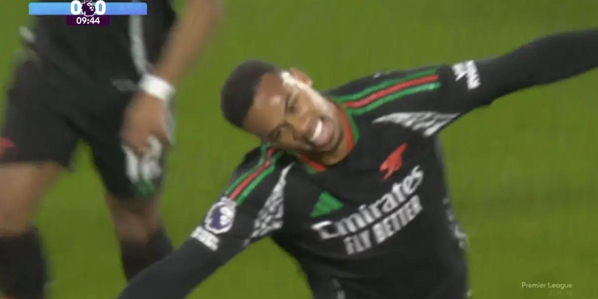 The Brazilian defender scored a great header to put the Gunners in front.