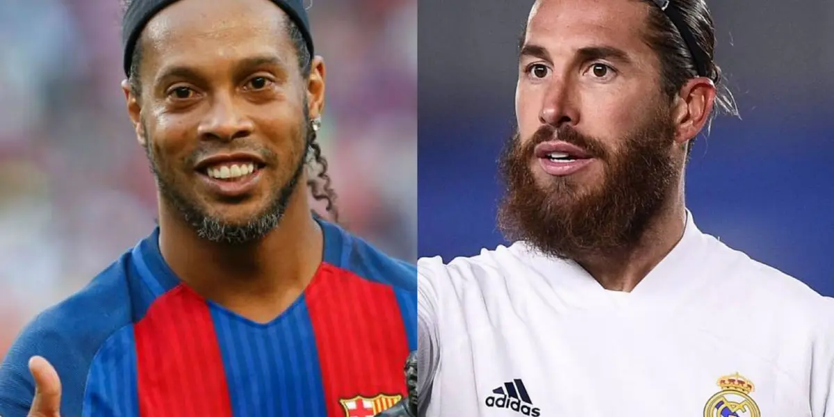 The Brazilian idol mocked the Spanish defender, remembering an image of El Clásico.