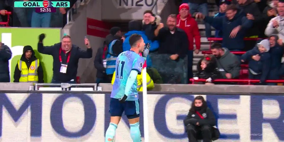 The Brazilian striker took advantage of a defensive lapse to score the Gunners' third goal