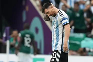 The captain of the Argentine team, despite his magnificent performance, bumped into the back of his left thigh on more than one occasion