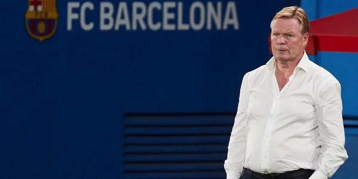 The coach of Barcelona and a news that he didn't like.