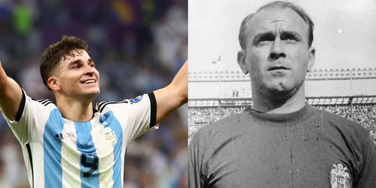 The comparison of Julian Alvarez with one of the best in history