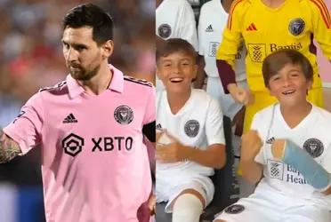The curious gesture of Messi's son in the Inter Miami U12 photo session