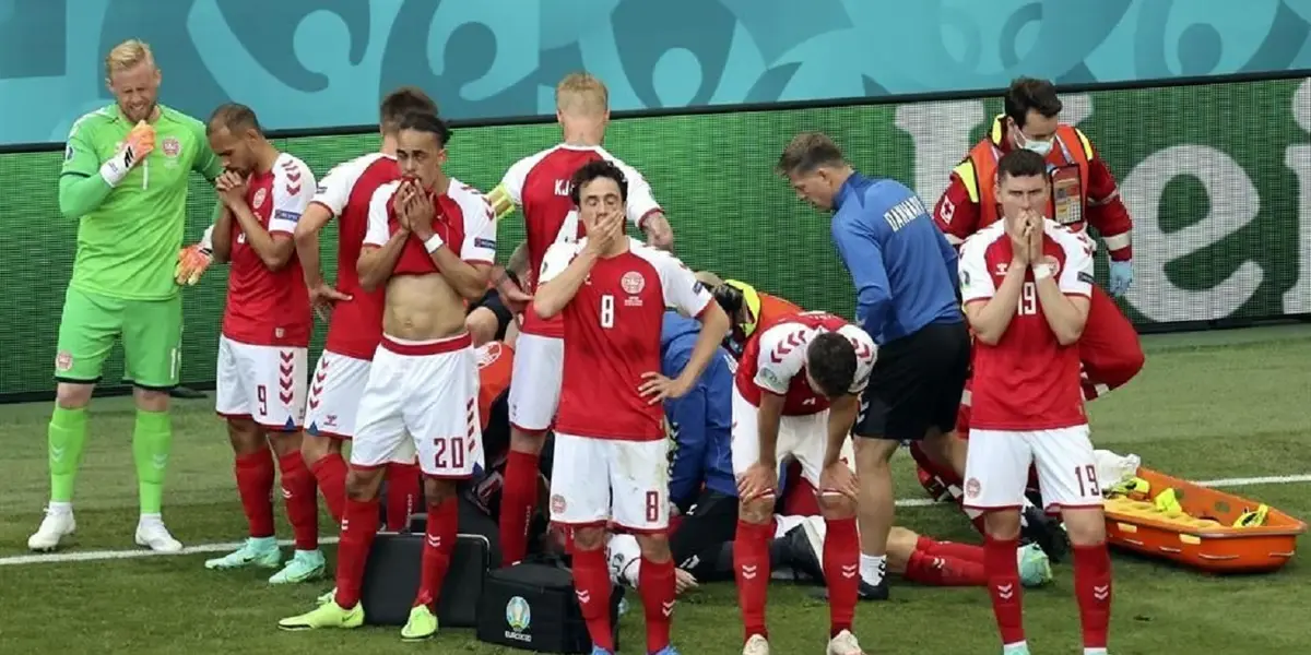 The Danish player suffered a health problem in the match between Denmark and Finland. He was revived on the playing field and taken to a hospital