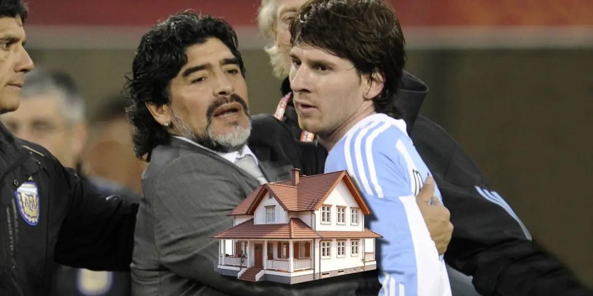 The difference between what Diego Maradona and Lionel Messi spent with their first salary