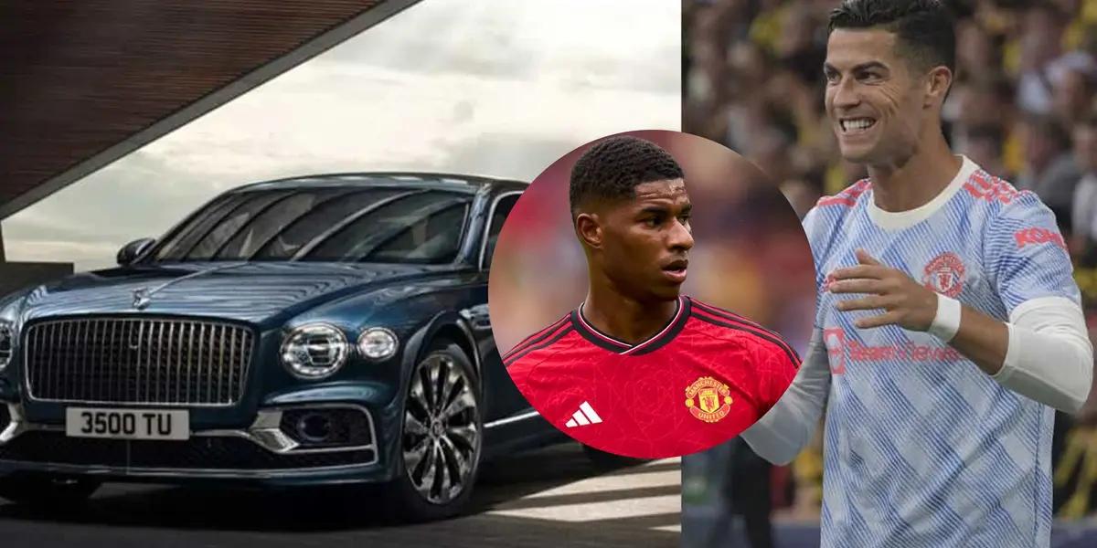 The difference in prices between Cristiano Ronaldo and Rashford's car