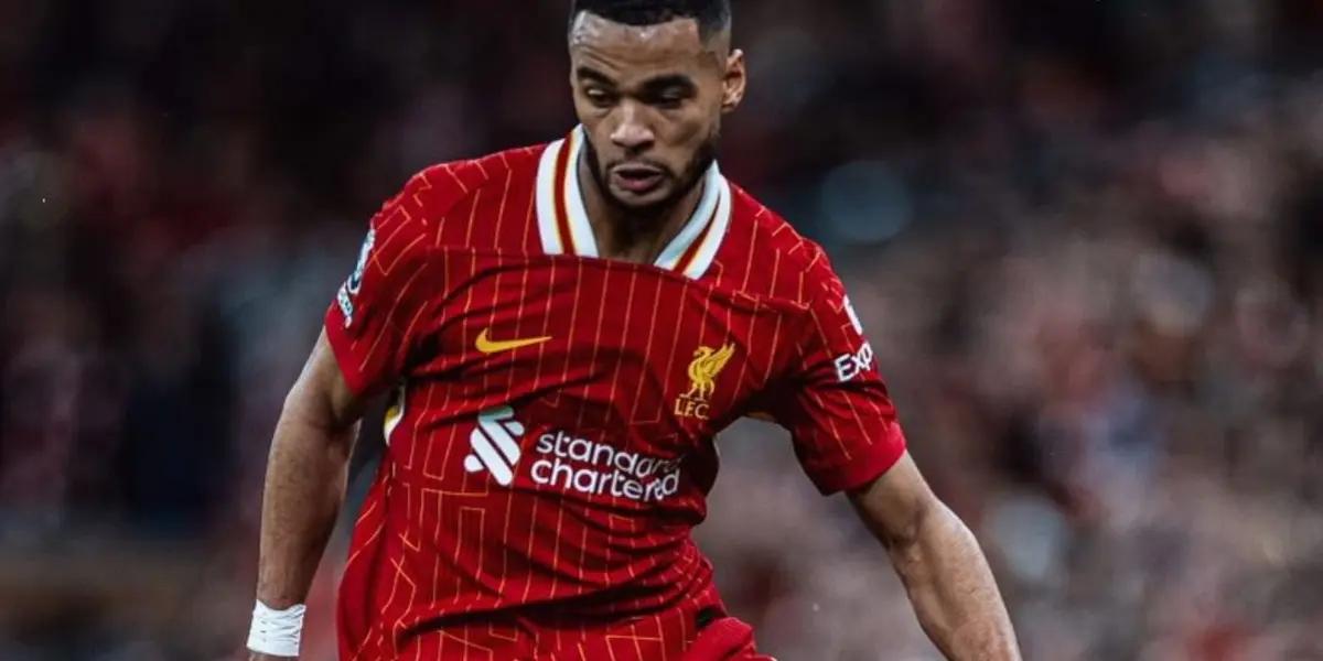 The Dutchman was able to score near the end of the first half as Liverpool looks for a win.