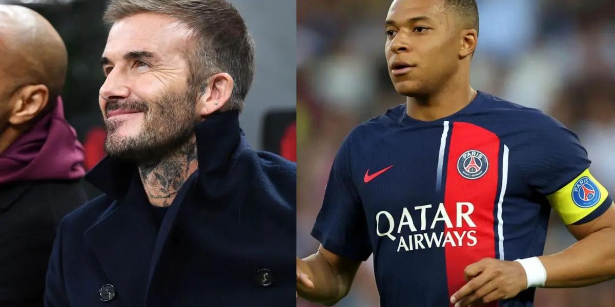 The English soccer legend and owner of Inter Miami present to watch the most attractive duel in the Champions League