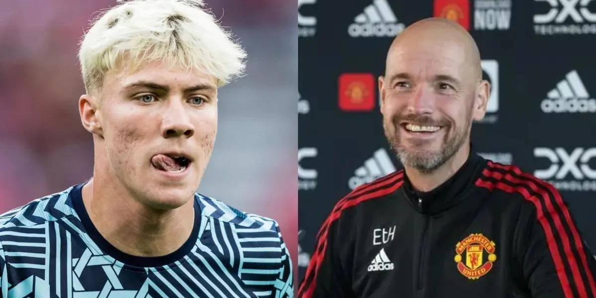 The first image of Hojlund as a new Manchester United player