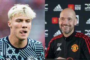 The first image of Hojlund as a new Manchester United player