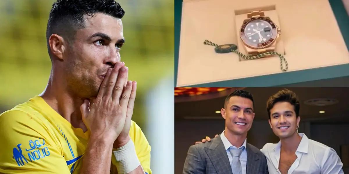 The footballer wanted to thank Luan Santana for performing during his mother's birthday.