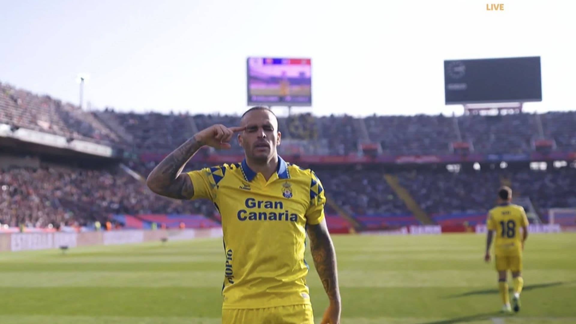 The former Barcelona player put Las Palmas ahead in away games