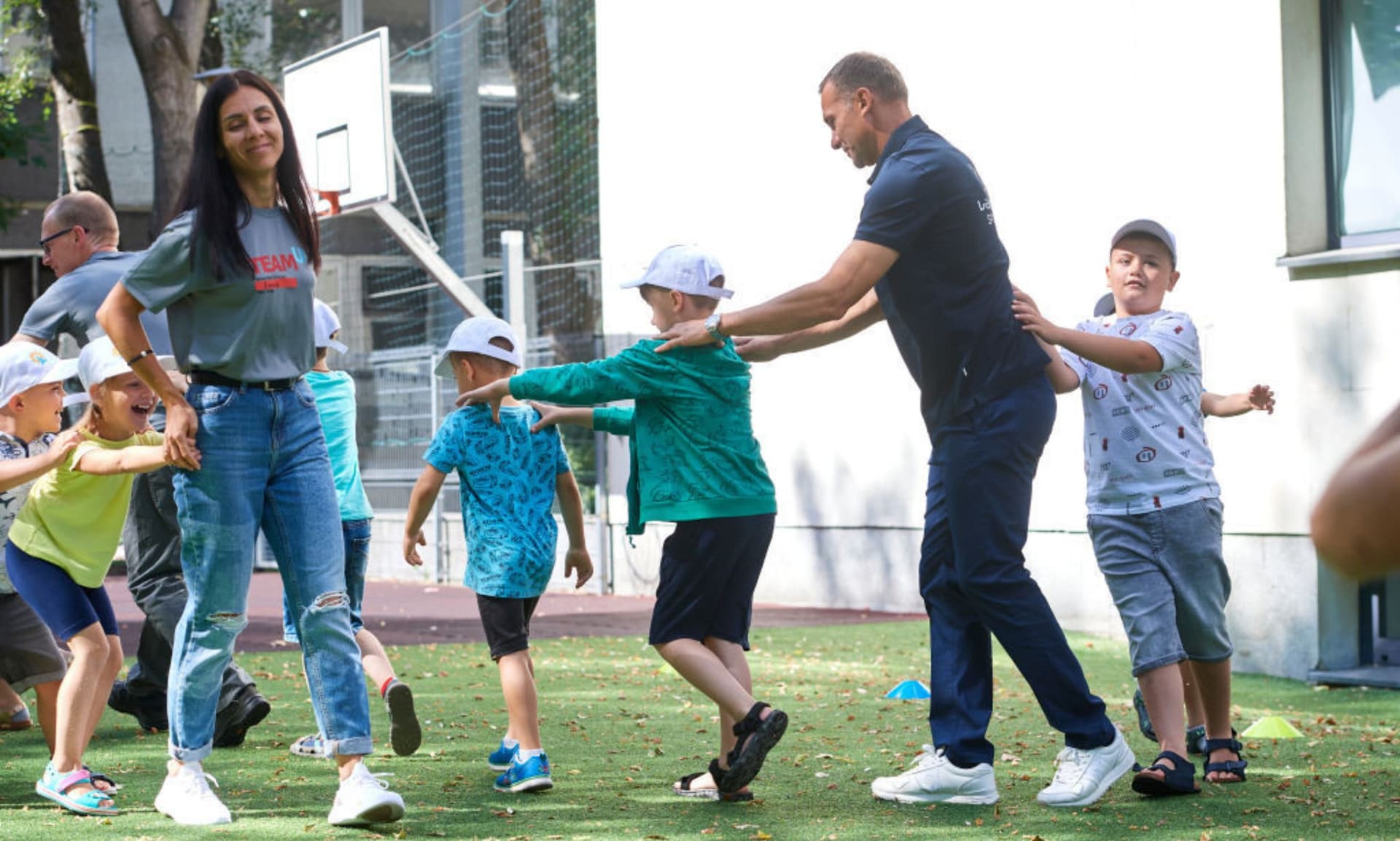 The former footballer visited one of Save the Children's summer schools in Poland where the TeamUp program is developed.