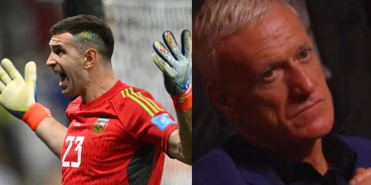 The French coach and his reaction to seeing Dibu Martinez in the 2023 Ballon d'Or