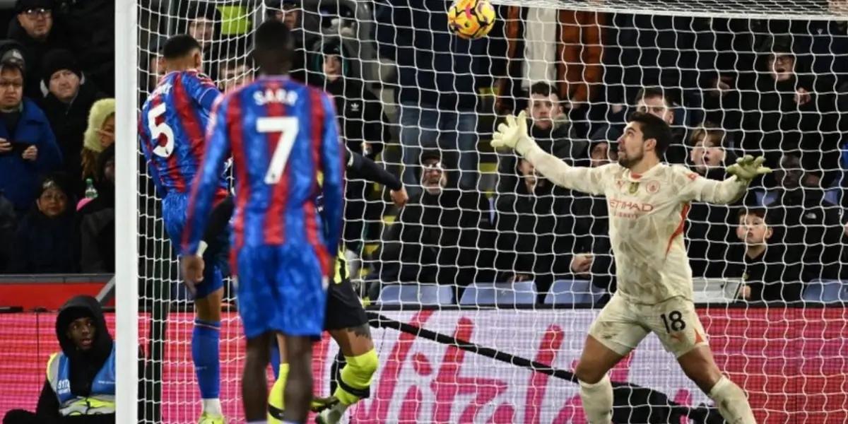 The French defender took advantage of a defensive error to head home a corner kick.