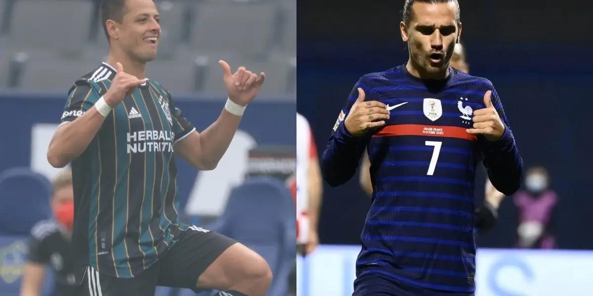 The French forward congratulated the Mexican on his brilliant performance