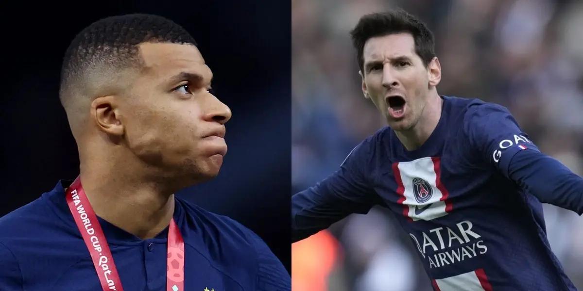 The French forward had a striking attitude with Leo after his first goal against Auxerre.