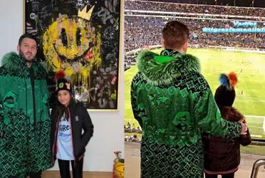 The French striker stole the show with his eye-catching and expensive coat in the final between Tigres and Monterrey.