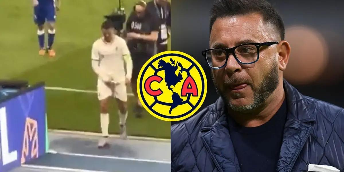 The image that was not seen on TV about Antonio Mohamed's obscene gesture