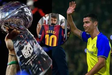 The incredible amount of people who lined up for the Messi vs Cristiano game in Arabia