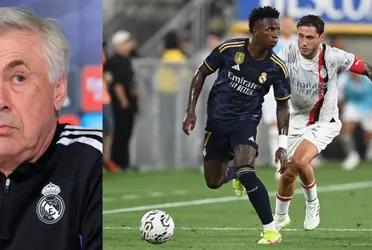 The lineup of Real Madrid for the friendly match against Manchester United