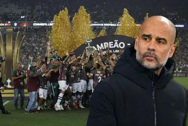 The Manchester City coach referred to a hypothetical Club World Cup final against Fluminense and remembered a rival.