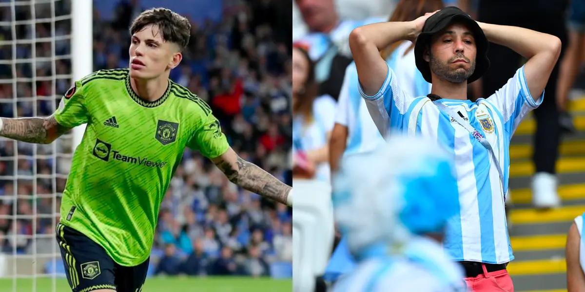 The Manchester United winger had a new slip on social media