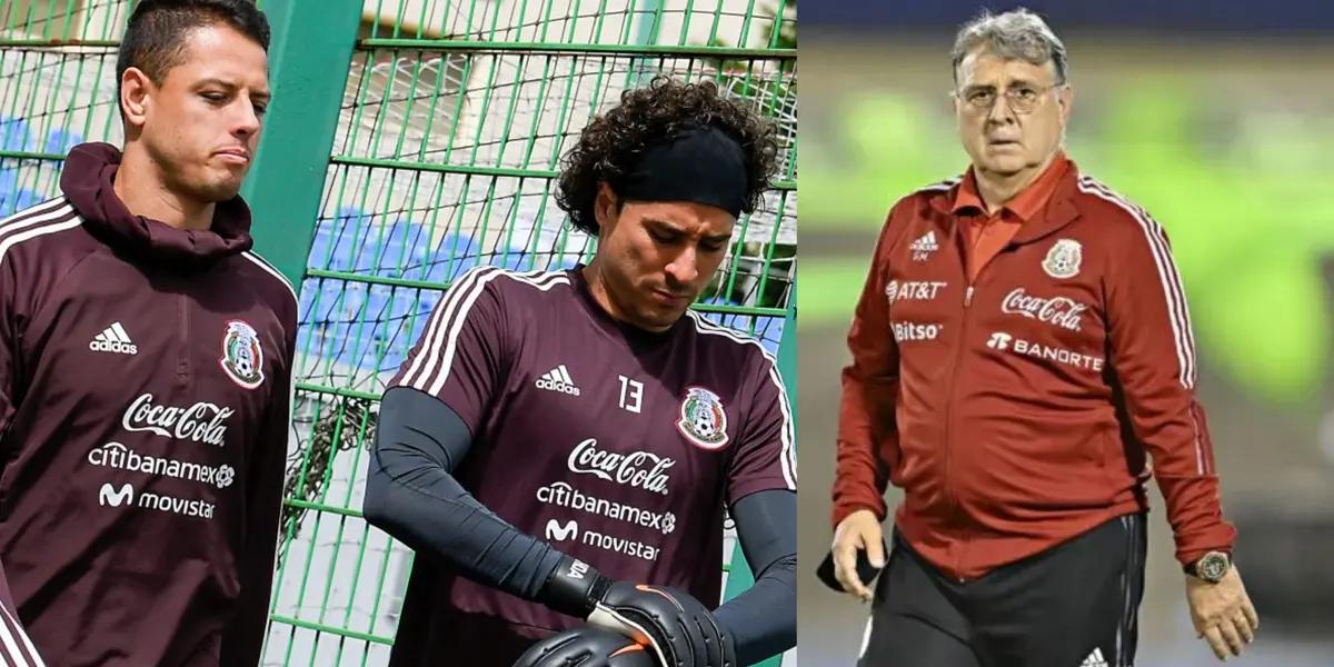 The Mexican goalkeeper referred to Chicharito's current form, something that did not please Martino.