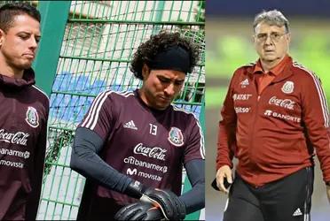 The Mexican goalkeeper referred to Chicharito's current form, something that did not please Martino.