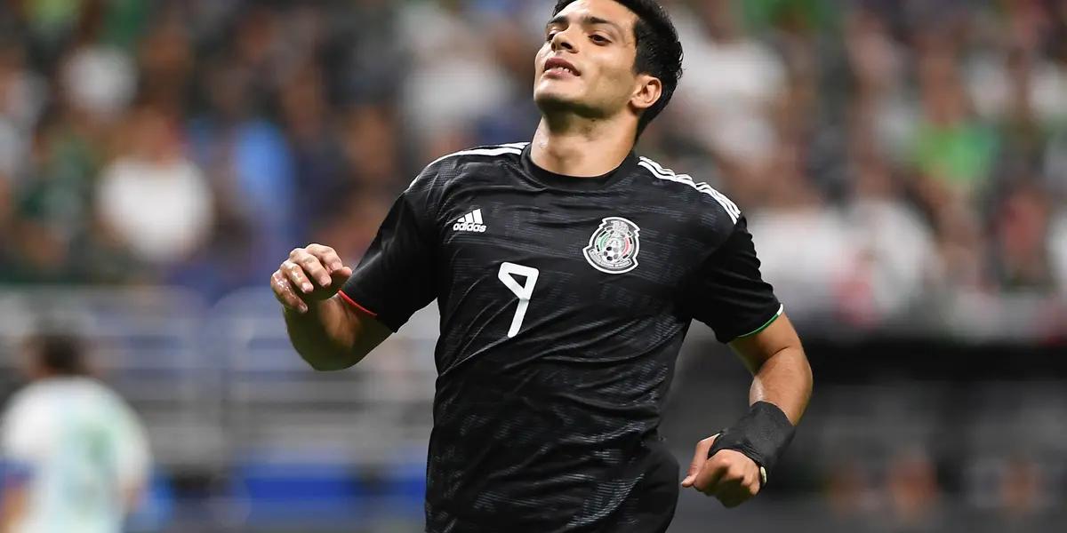 The Mexican striker was active on social media during the game.