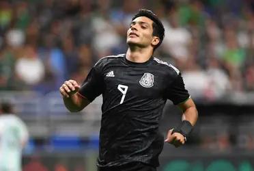 The Mexican striker was active on social media during the game.