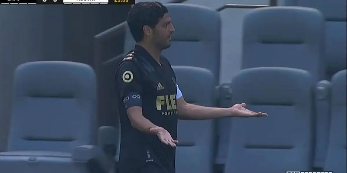 The Mexican was replaced after 21 minutes of the game