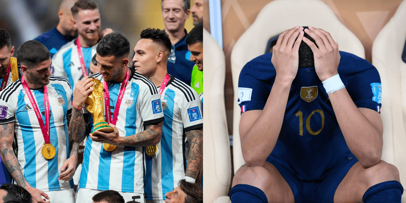 The midfielder had a chat with the Frenchman after the consecration of Argentina