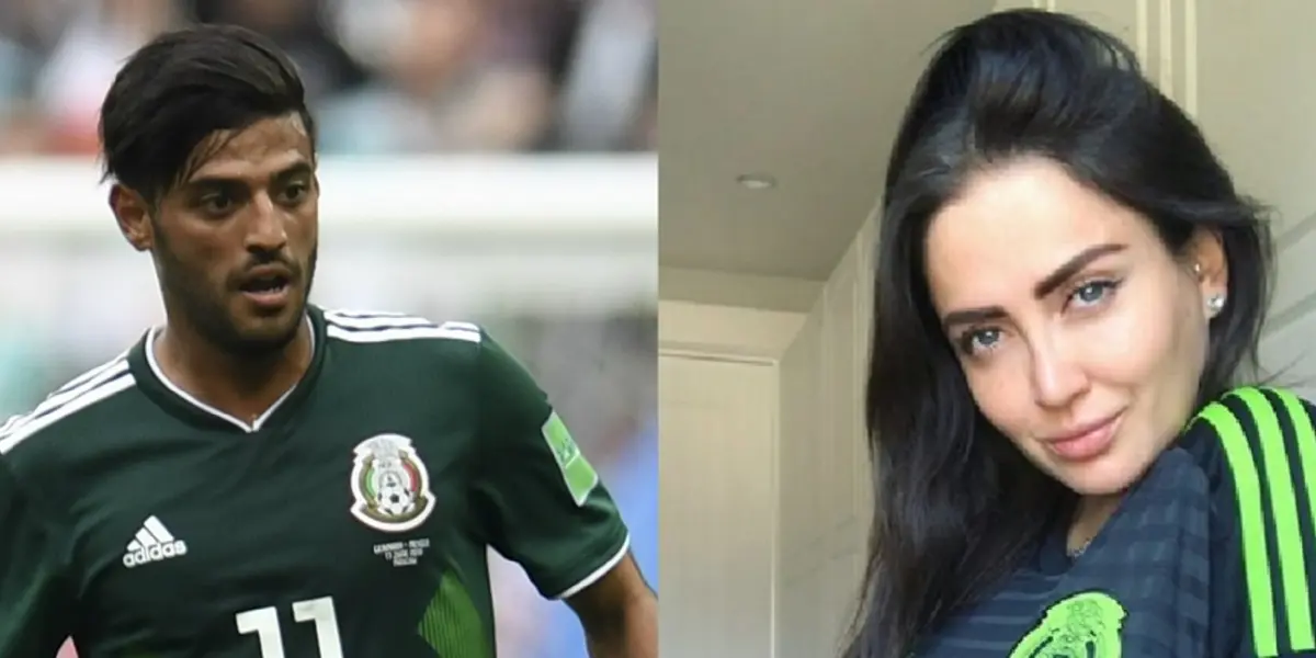 The model posed with the shirt of the striker Carlos Vela with the phrase "I need that game." Was she only talking about football?